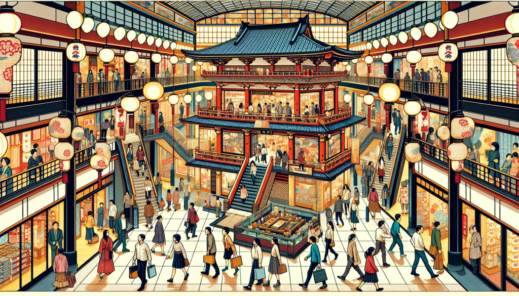 A crowded shopping mall