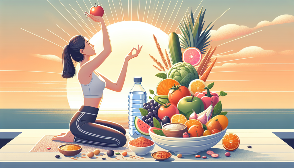 A healthy lifestyle concept with balanced diet and exercise