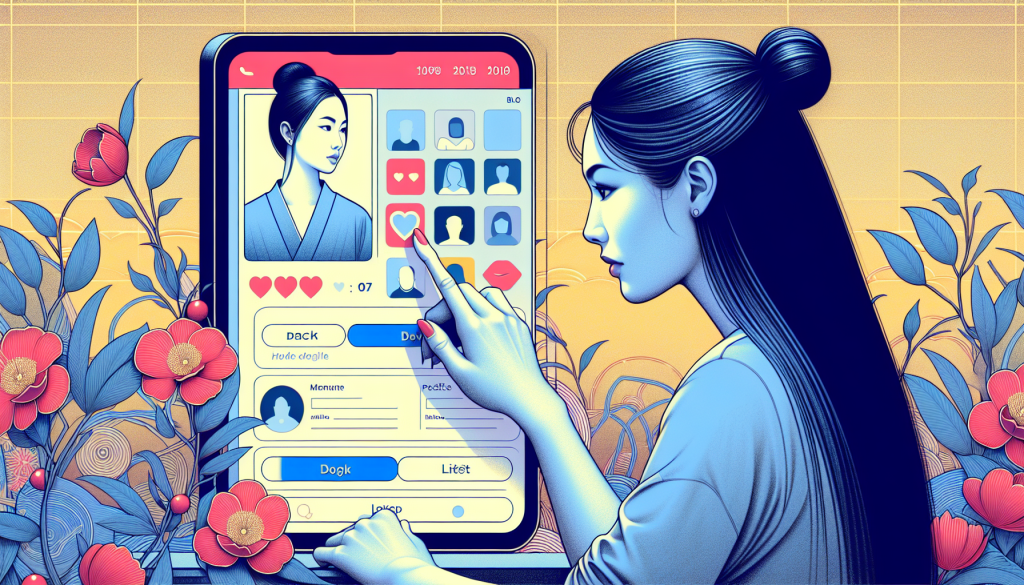 A user looking at profile options on a matching app