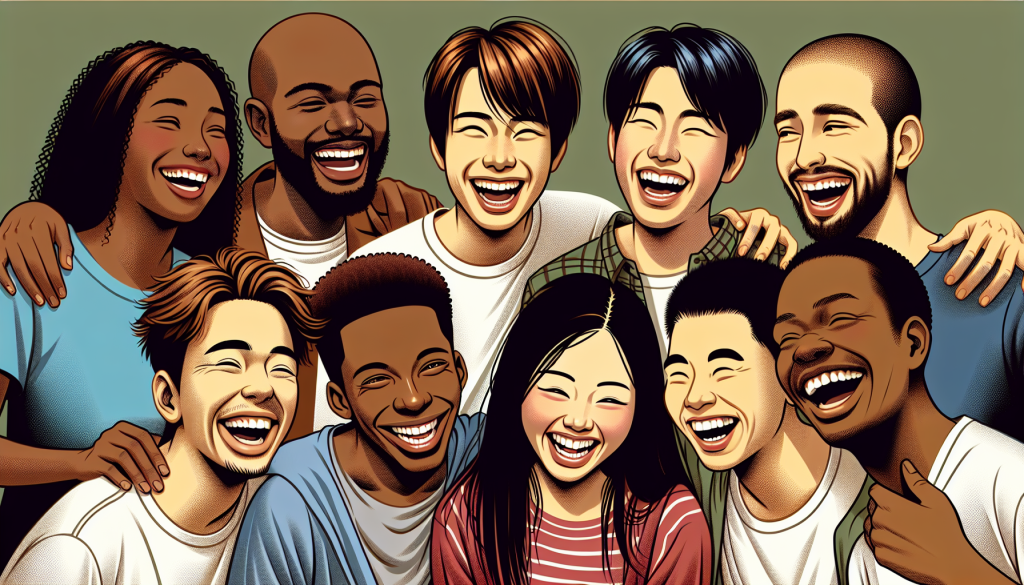 Friends laughing together